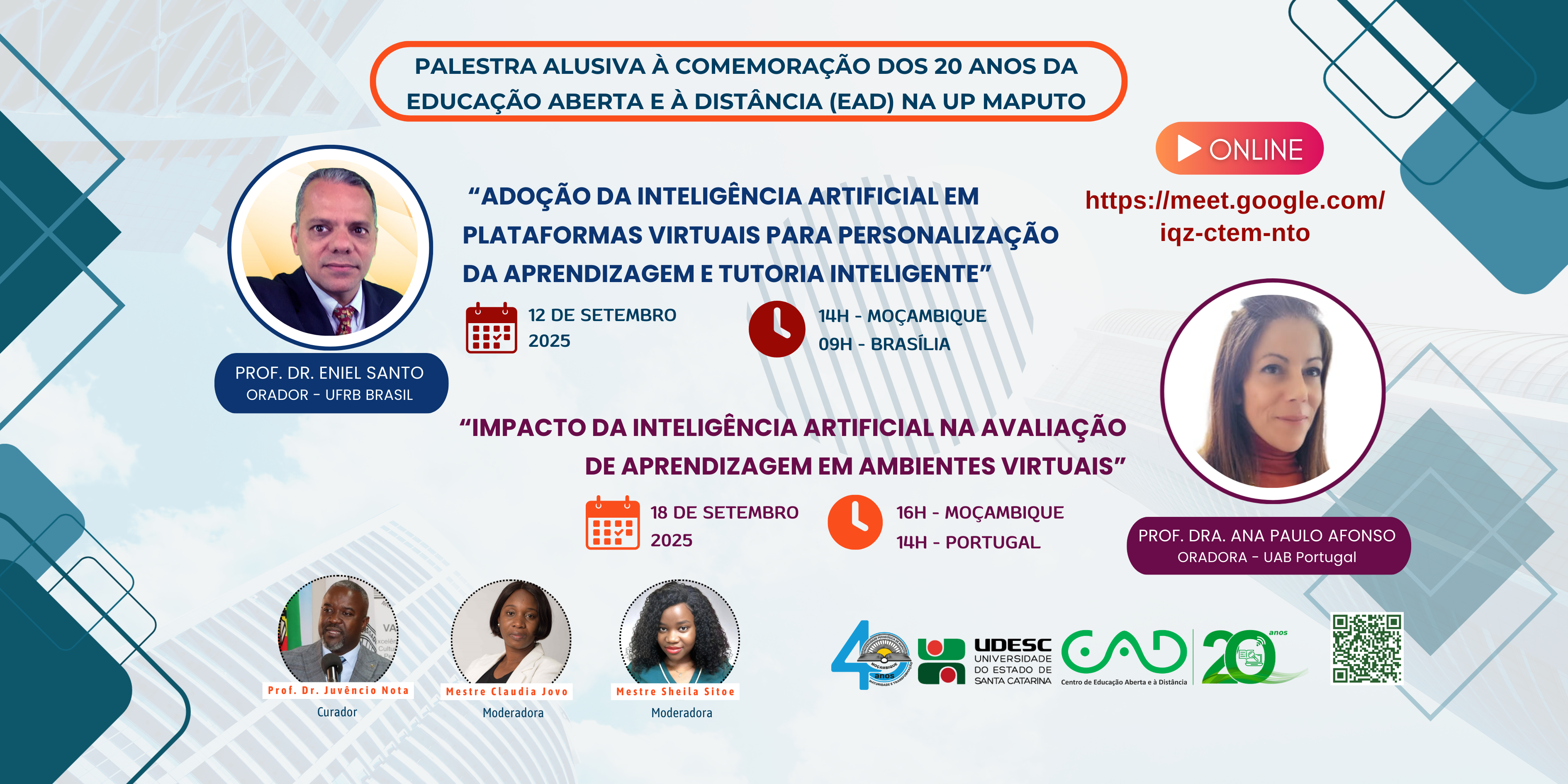 Professor Doutor Eniel Santo ministrará palestra online sobre adoção da IA em Plataformas Virtuais para Personalização da Aprendizagem e Tutoria Inteligente